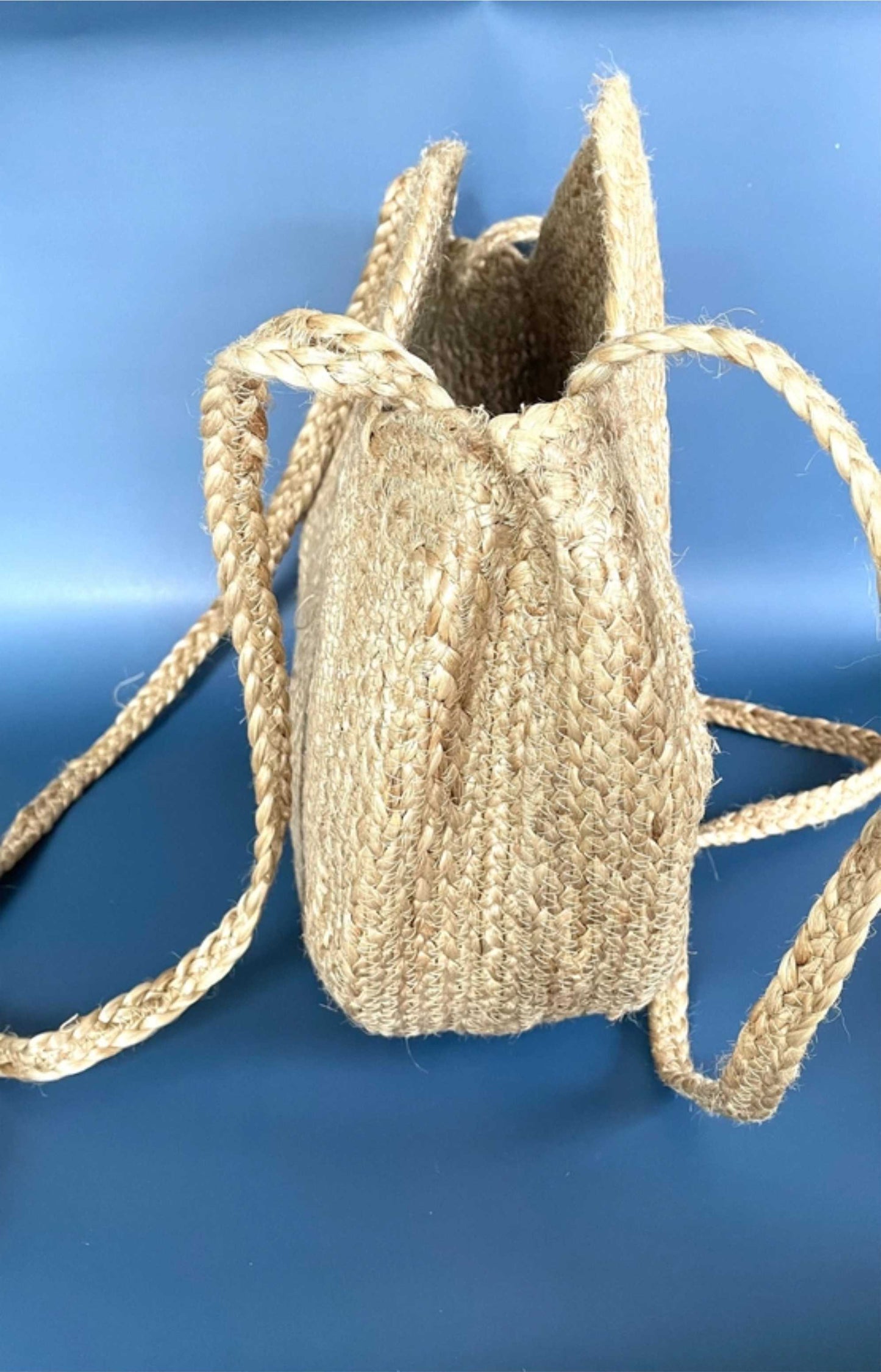 Round Jute Bag, Boho Jute Bag, Large Round Unique Handmade