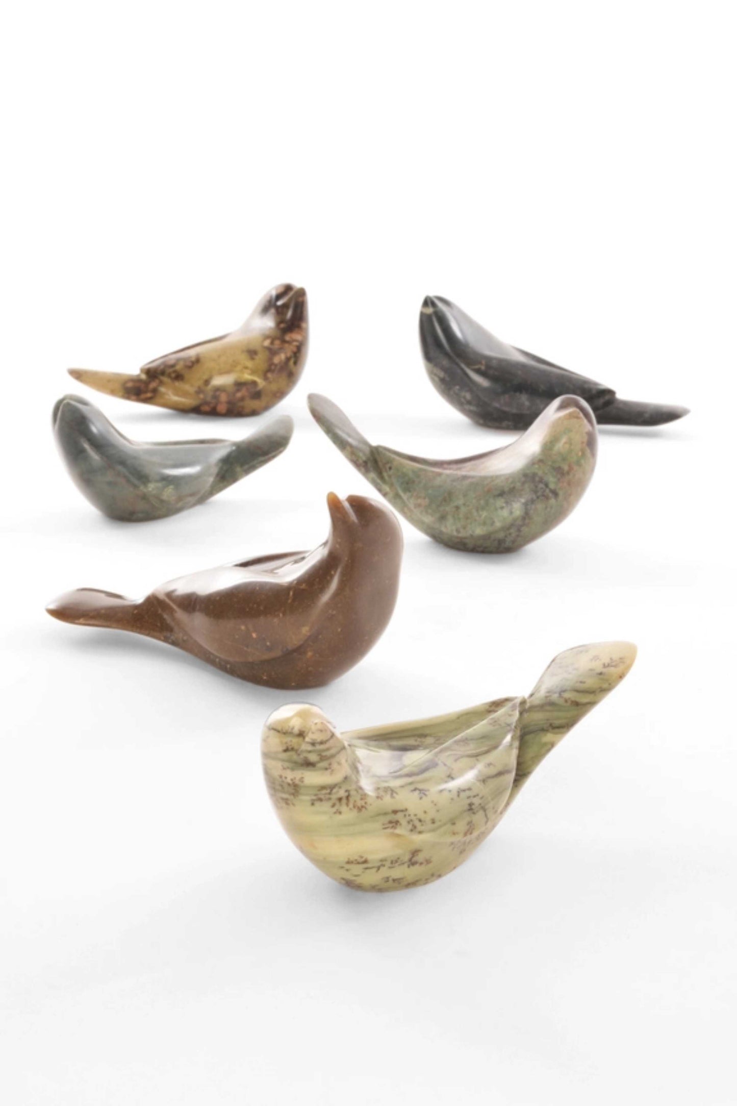Abstract Stone Bird Sculpture from Zimbabwe