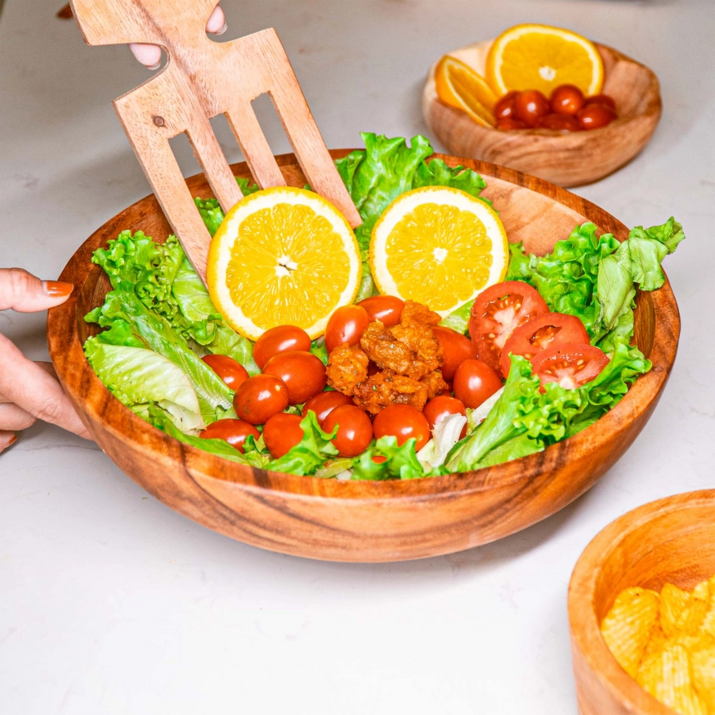 Acacia Wood Serving Bowl - Jumbo