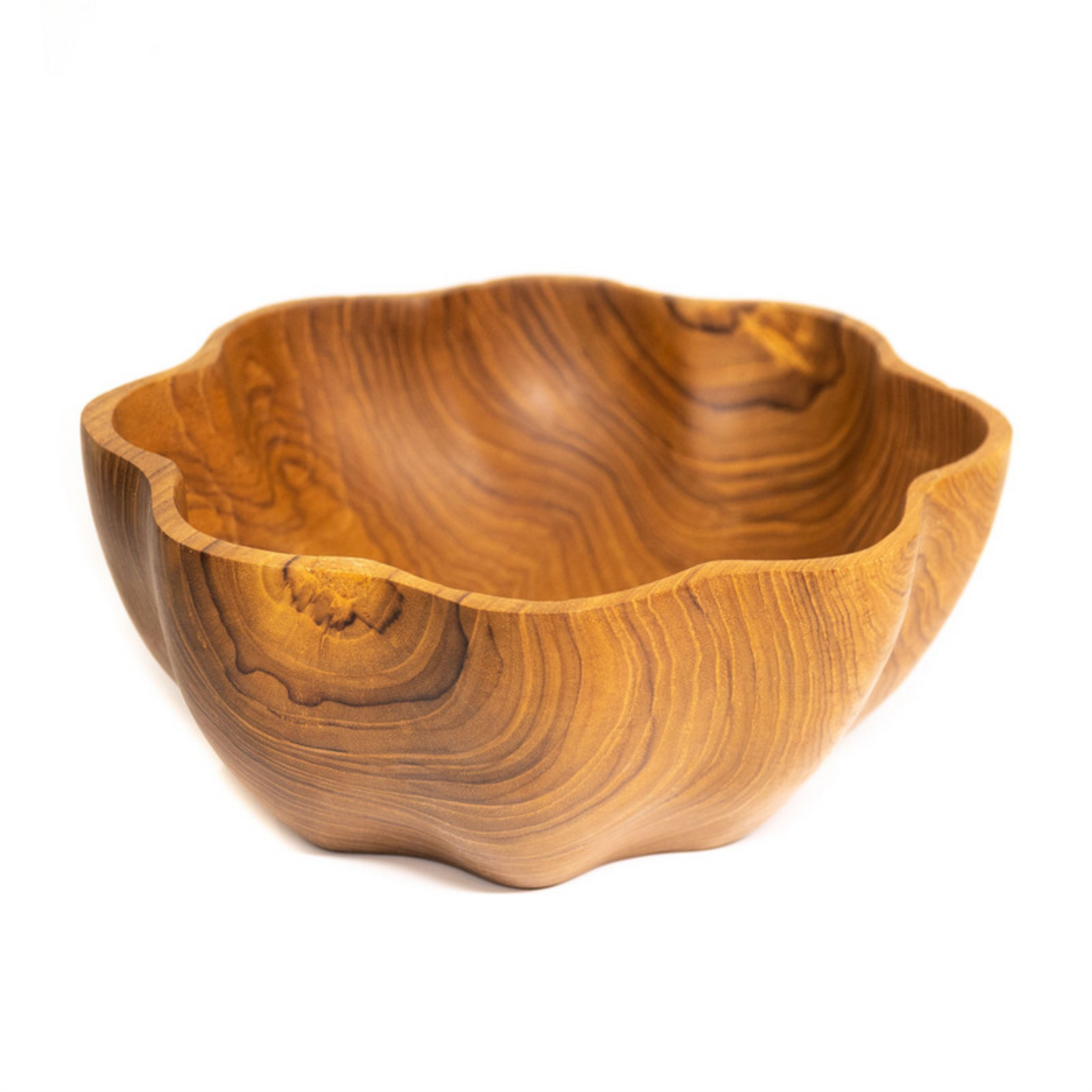 Squash Teak Wood Bowl
