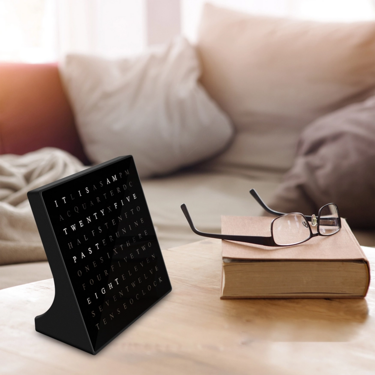 Digital Alphabet Tabletop Clock, Alphabet Desk Clock