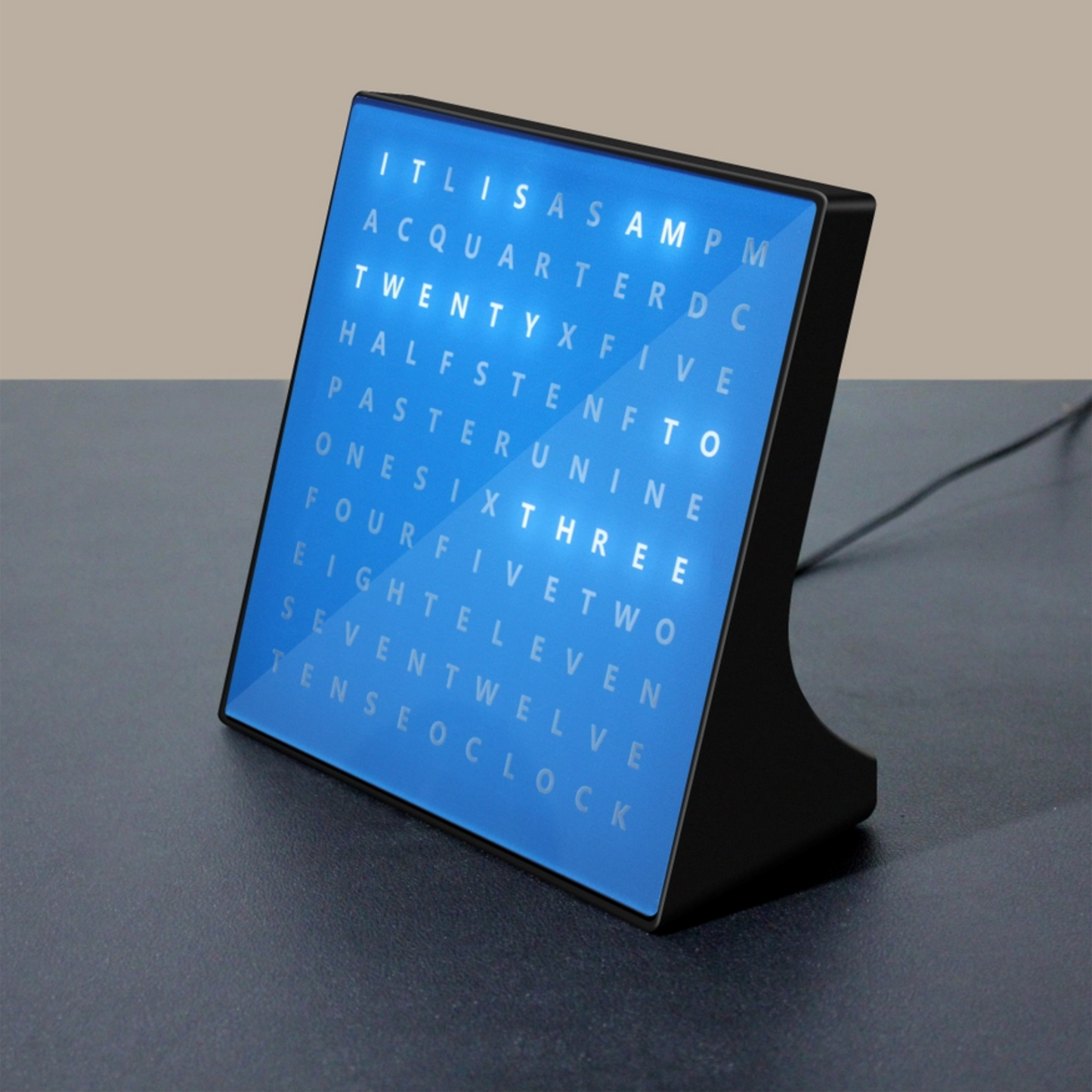 Digital Alphabet Tabletop Clock, Alphabet Desk Clock