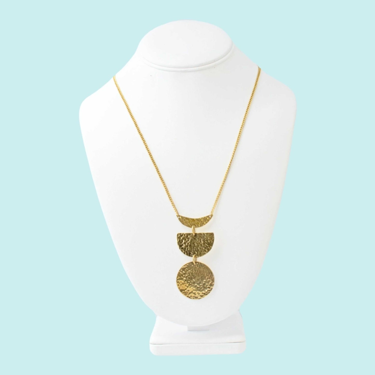Moon Phase Necklace - Brass