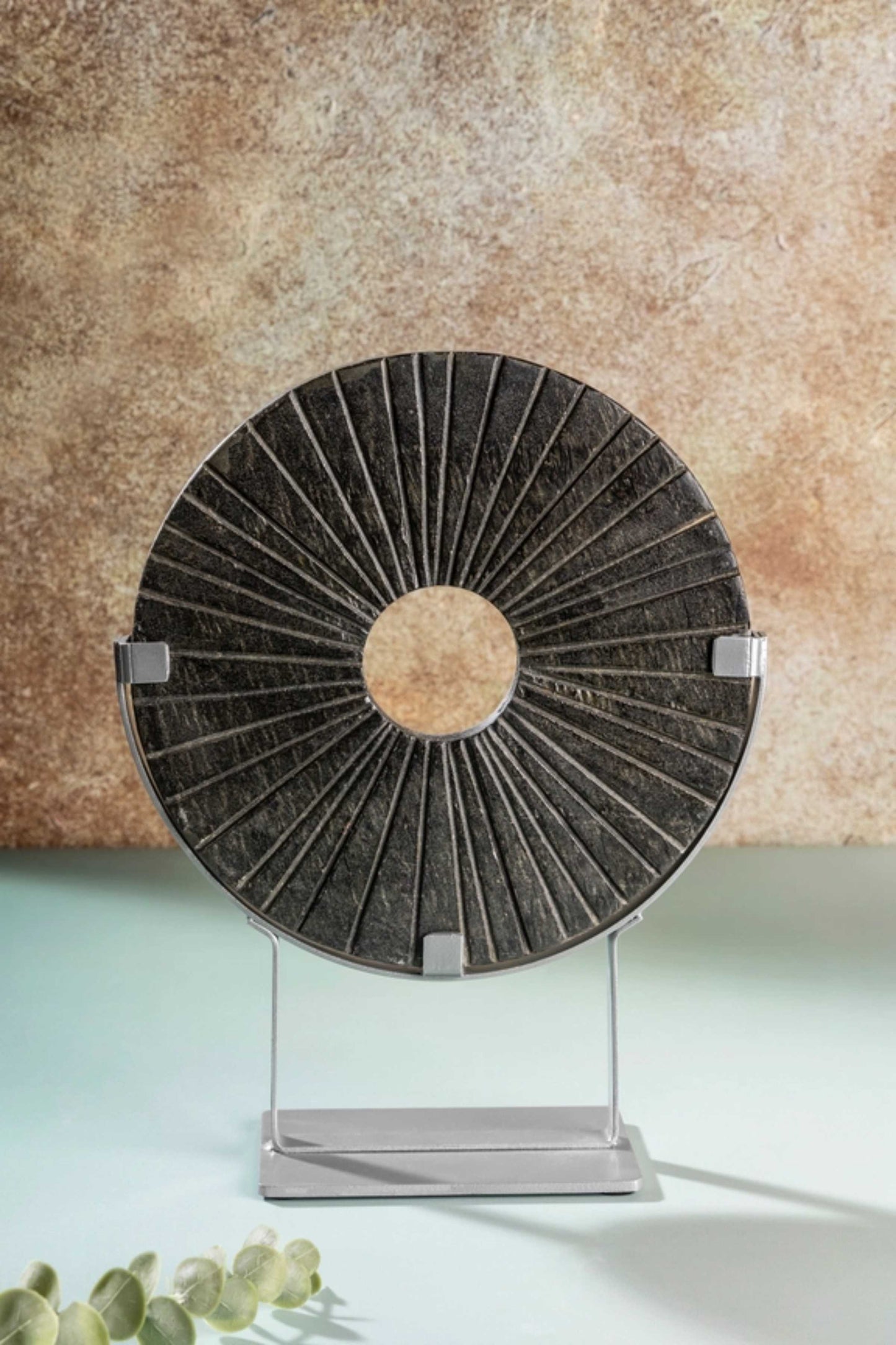 Lapointe Stone Ring Sculpture On Stand