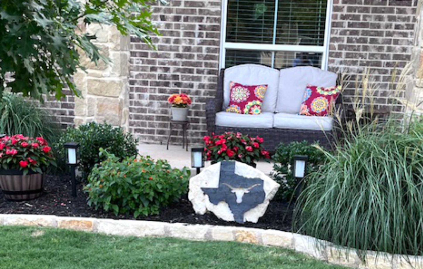 Texas One CorTen Metal on Stone