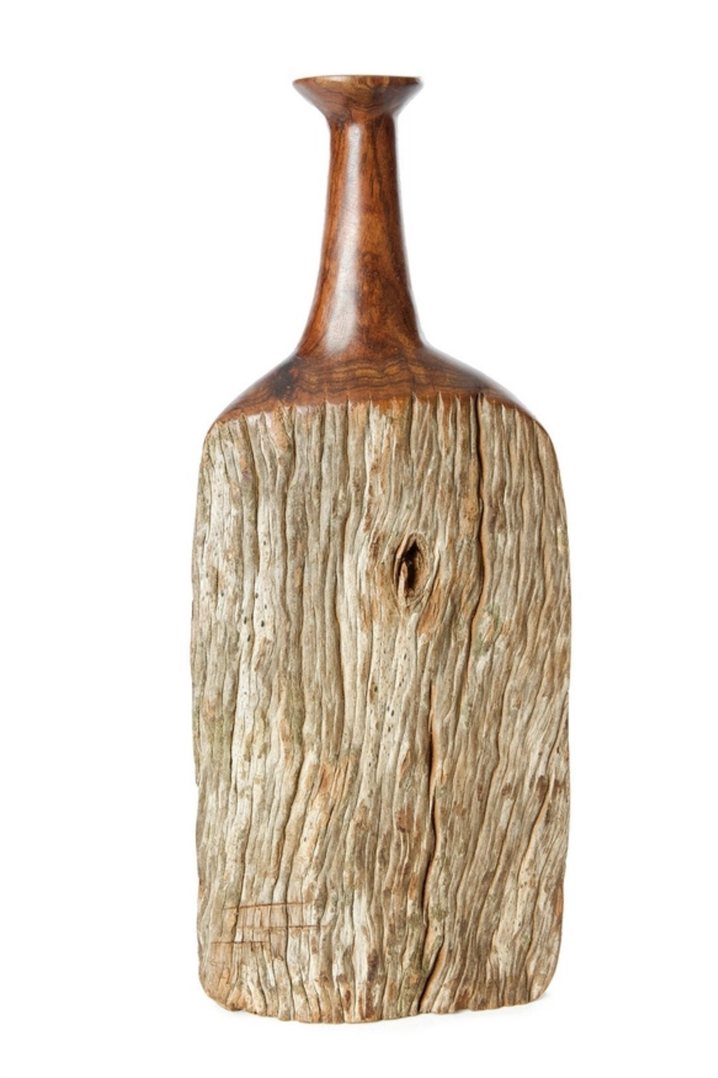 10" Mozambican Sandalwood Bottle Sculpture