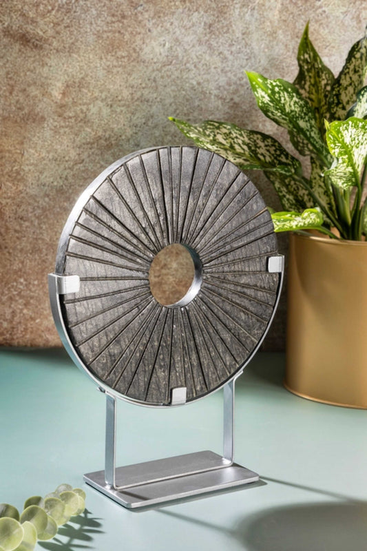 Lapointe Stone Ring Sculpture On Stand