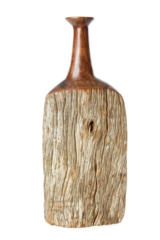 10" Mozambican Sandalwood Bottle Sculpture