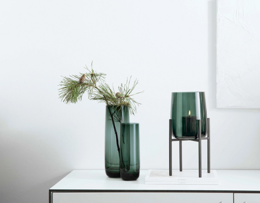 Ajana Mouth Blown Glass Cylindrical Vases