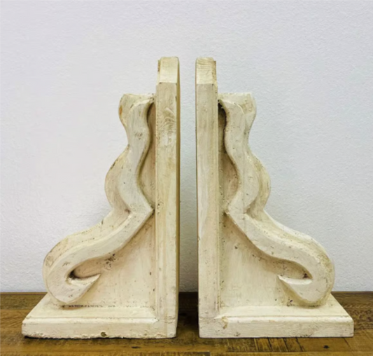 20" White Wood Corbel 2pc Set
